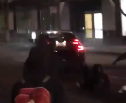 car hit protester