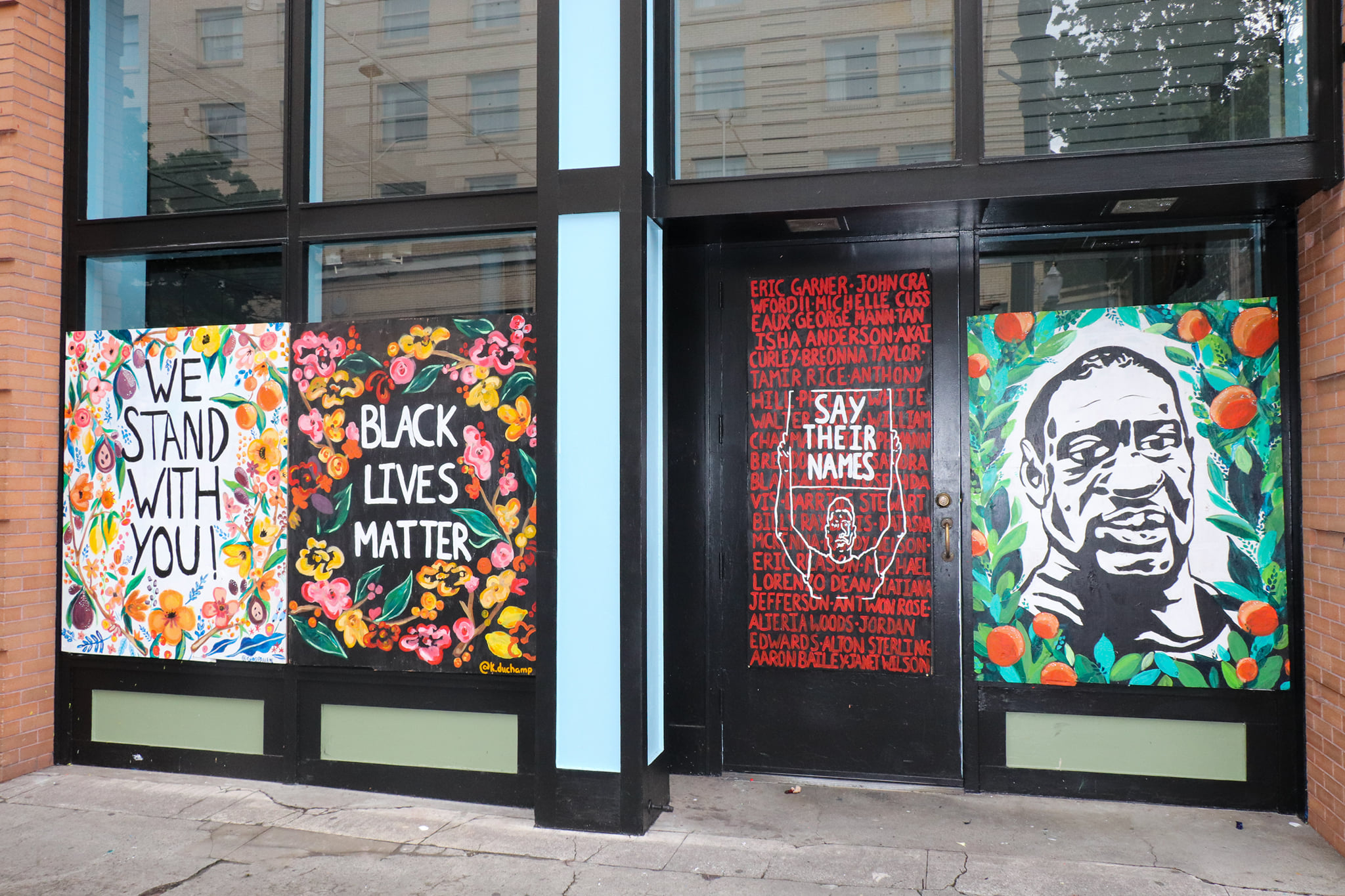 Black Lives Matter public art in Portland, Photo by Scully Media